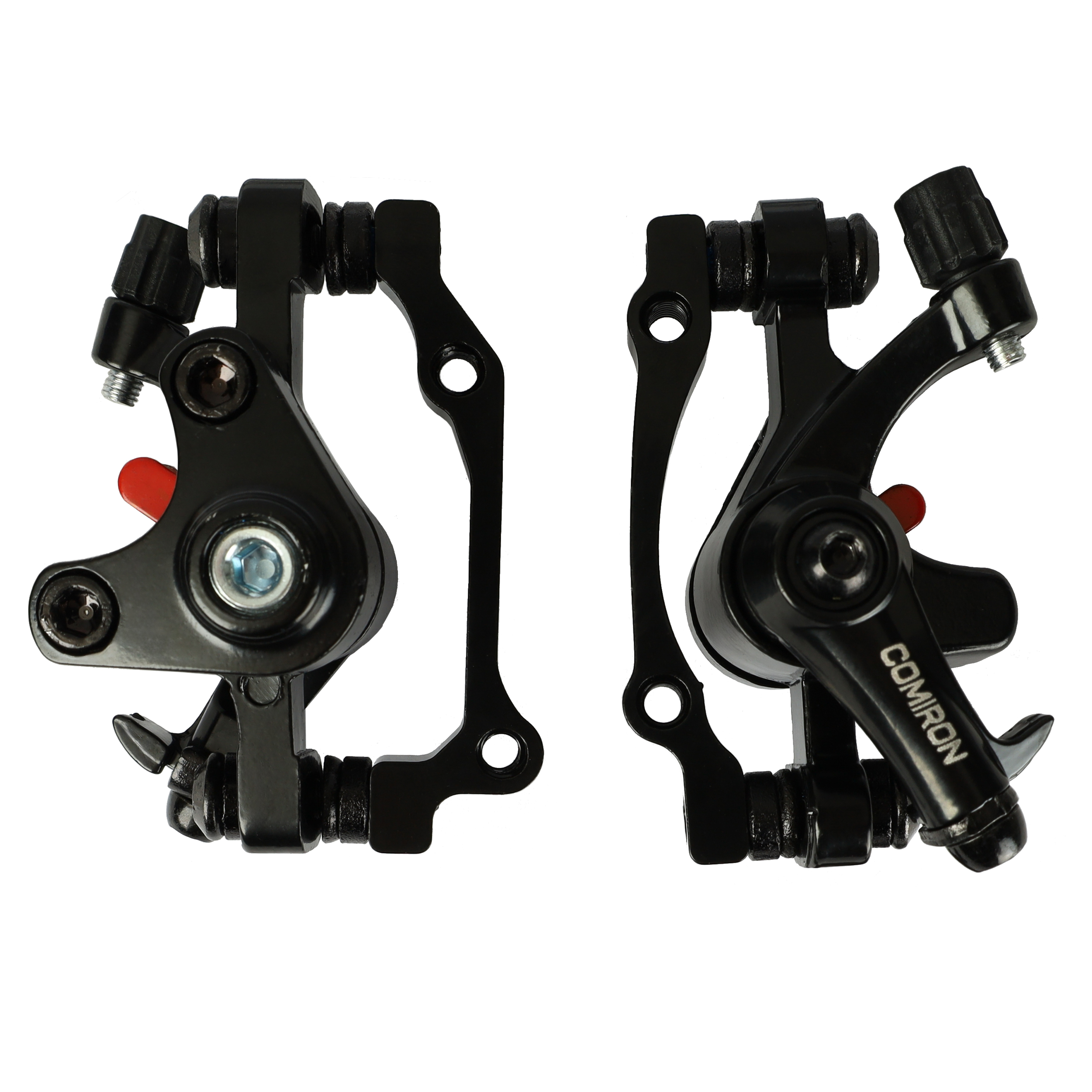 Тормозной набор дисковый механический передний+задний COMIRON BB8-4, ротор BL-019, 160мм, чёрный, круглые колодки (P01) /30/