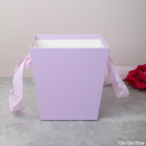 Коробка подарочная для цветов 15х15 см / SK-005 /уп 90/