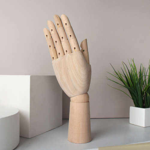 Сувенир рука деревянная левая 29 см / H-29 /уп 50/