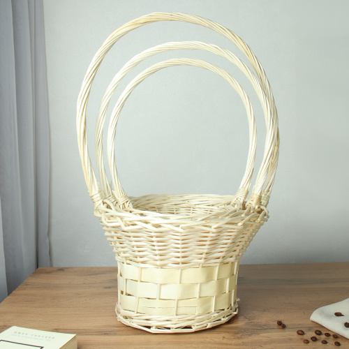 Корзина плетеная 3 штуки шляпка 33х22/27х18/23х15 см / S/3 A11 /уп 30/