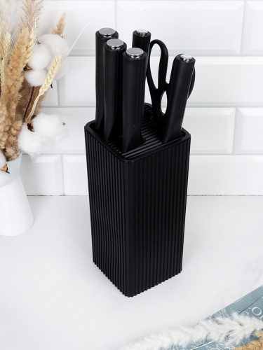 Набор кухонных ножей на подставке 7 предметов / YX-168 /уп 20/