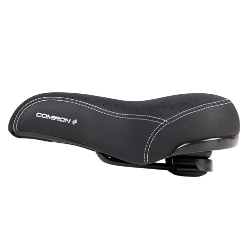 Седло велосипедное комфортное COMIRON AMSTERDAM STARS N619 250x185, Технологии: DW, ED, Эластомер, Верх: PU, Цвет: Чёрные звёзды /уп 20/