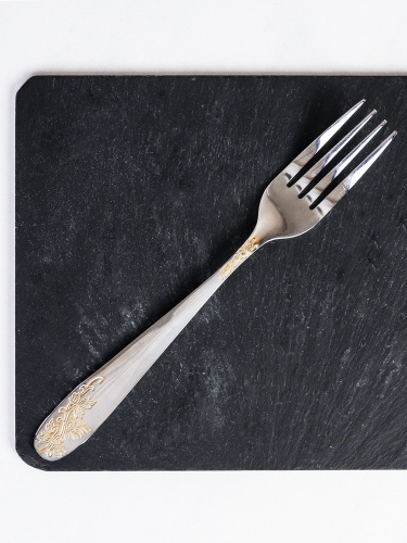Вилка столовая 1 штука Золото Кантата Глянец / MJ3282-1 /уп/