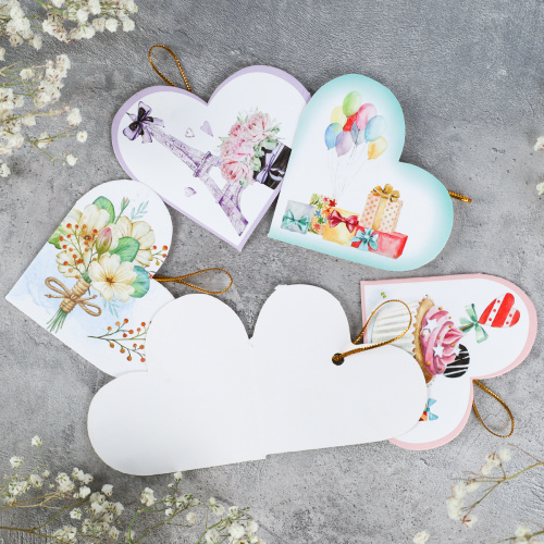 Открытка набор 160 штук Цветы / DE-132 /уп 50/