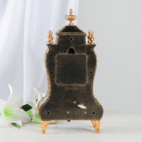 Часы настольные 28 см коричневые / 63317G /уп 18/ музыкальные