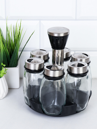 Набор для специй 6 предметов на подставке 150 мл / NSP-641 /уп 12/ 690646/