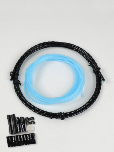 Комплект рубашка и направляющие велосипеда с технологией Fish Bons повышенной прочности. Рубашка/2 направляющие/наконечники/зажимы. TOOPRE.Черный