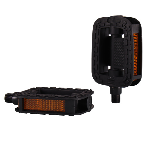 Педаль детская MIXIEER KIDS MX-P604S, полипропиленовый корпус, чёрный, без подшипников, ось 4S, с рефлектором, 90х70мм 1 пара Резьба 1/2 дюйма /уп100/