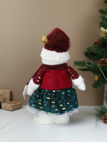 Новогоднее украшение Снеговик на телескопических ножках 37/80 см / SH057-2 /уп 72/