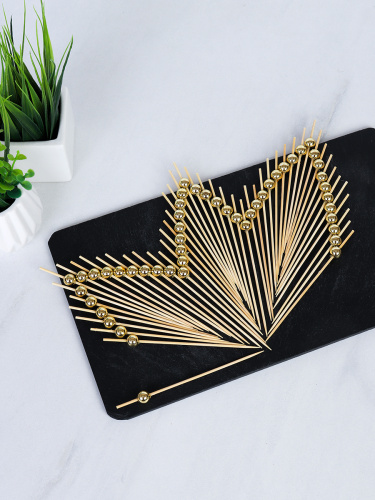 Шпажки бамбуковые 50 штук с декором / S50 /уп 200/