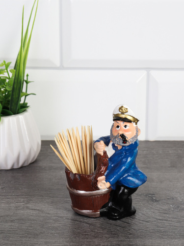 Подставка для зубочисток Моряк 10 см / LY1128 /уп 192/ без зубочисток