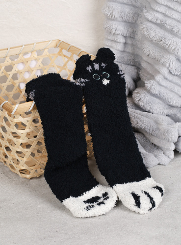 Носки женские флисовые р. 35-40 Лапки новогодний № 5 / MNZ-19/5 /721638