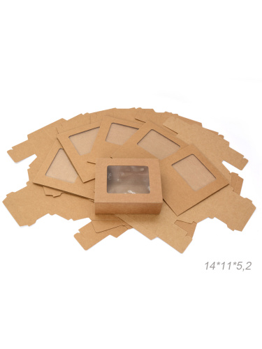 Коробка подарочная складная 14х11х5,2 см / B688-1 /уп 50/600/крафт