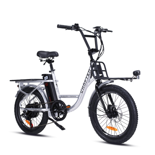 Электровелосипед 20" COMIRON CRAFTER грузовой 7SP SHIMANO 350W 36V/10.4AH серебристый