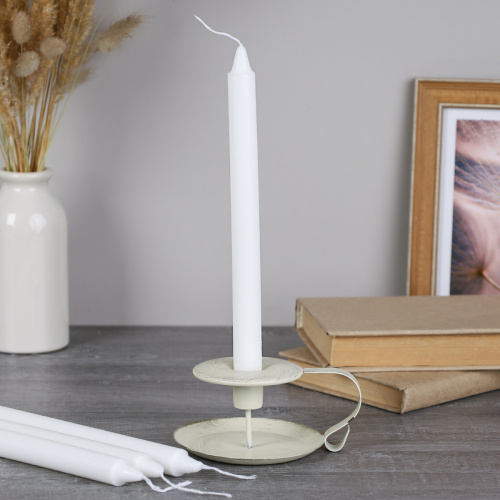 Свеча стержень белая 8 штук 24х2 см / G3 /уп 30/