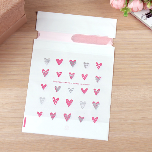 Мешочек подарочный набор 50 штук 12x17 см Сердце / YI1217-4 /уп 30/5000/