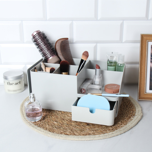 Органайзер под косметику украшения 28х15,6х12 см / GL-21 /уп 20/серый