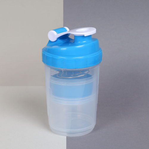 Бутылка/Шейкер СПАЙДЕР SHS-500 бело-голубая для спортивного питания 500ML