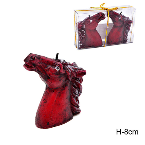 Свеча 2 штуки Лошадь 8 см / M-166AB /уп 96/Символ года 2026