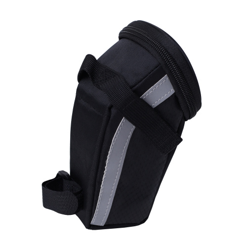 Сумка велосипедная подседельная большая BICYCLE SOUL, материал оксфорд 1680D, отделение на молнии, застёжка velcro, чёрная, 14.5х13.5х9см./уп 50/