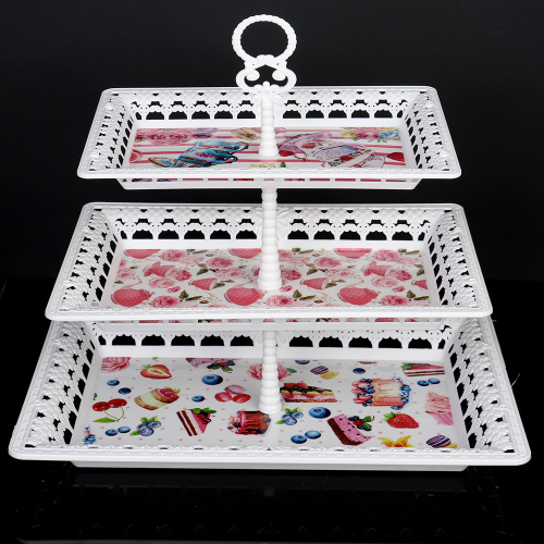 Ваза для фруктов 3-х ярусная 20x30/24x36/29x43 см / GT-34183-534 /уп 36/