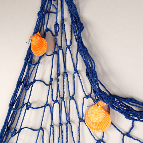 Сеть декоративная 1х2 м синяя с ракушками / B726 /уп 100/