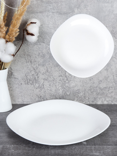 Тарелка квадратная 280 мм обеденная белая  KWH110 (white ) (уп 24)