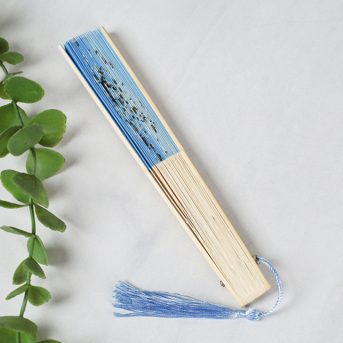 Веер 22 см бамбуковая основа / 6622-7 /уп 12/1000/