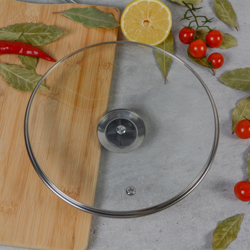 Крышка стеклянная 26 см / YGT-26 /уп 40/