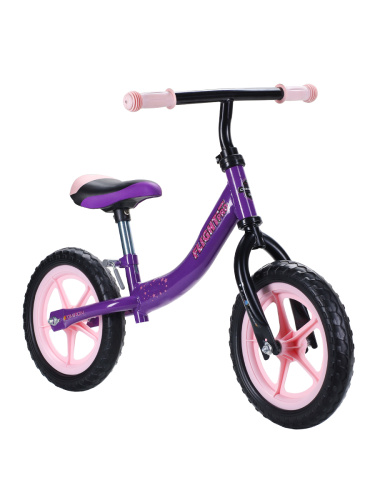 Беговел 12" COMIRON Flight Pro / CB1205 / уп 6 / Цвет: фиолетовый-розовый/ КРАТНО УПАКОВКЕ 6 ШТ.