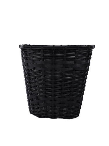 Корзина для велосипеда пластиковая плетеная черная. / 1DVMI-17 / уп 30