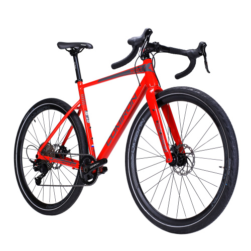 Велосипед грэвел COMIRON SPECTRUM I 700C-540mm SENSAH 1X11S, карбон. вилка, на осях, цвет: красный red comet
