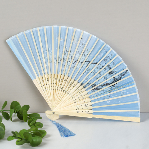 Веер 22 см бамбуковая основа / 6622-7 /уп 12/1000/