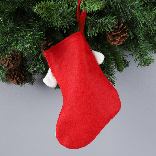 Новогоднее украшение Олень 18х24 см / NA133 /уп 60/носок для подарков