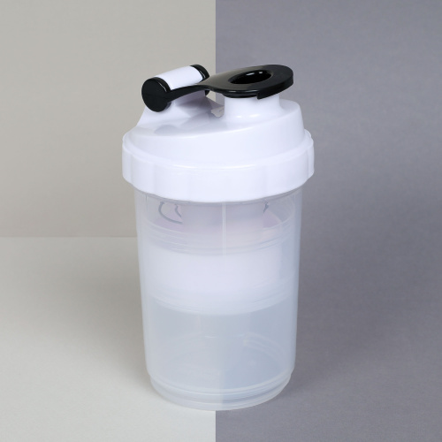 Бутылка/Шейкер СПАЙДЕР SHS-500 белая, для спортивного питания 500ML