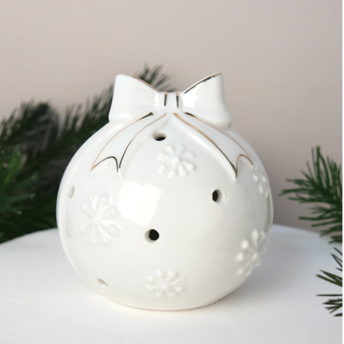 Фигурка Шар с подсветкой 10 см новогодний / YZ23777 /уп 96/LED