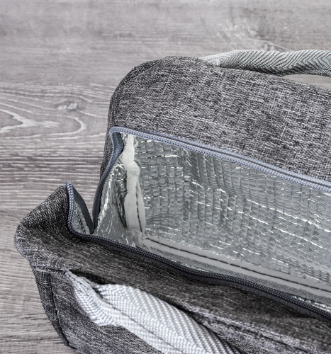 Сумка с эффектом сохранения холода, тепла/термосумка / DFB122gray /уп 200/ 23x10x20 см, 5,5 л