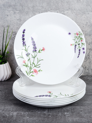 Набор тарелок 6 штук 190 мм / LYGP75 (2027) /уп 12/ Евро Лаванда