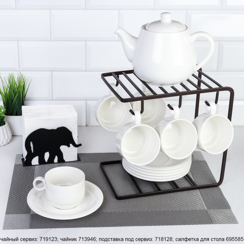 Салфетница Слон Лофт 13,5x4x9.5 см / Z-183 / уп 192 / черная/0,118/ ПРОМО АКЦИЯ