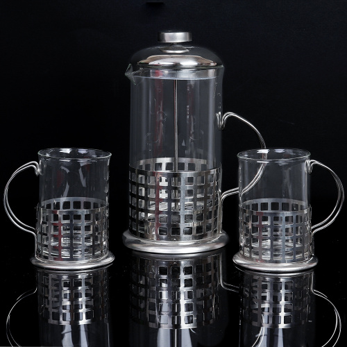 Френч-пресс 800 мл и 2 стакана / 2-600 /уп 12/