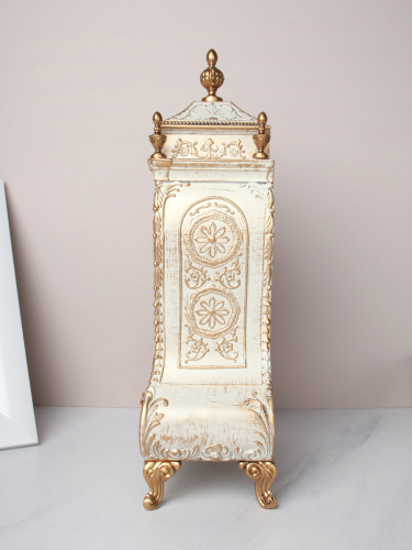 Часы настольные 28 см бежевые / 63317E /уп 18/ музыкальные