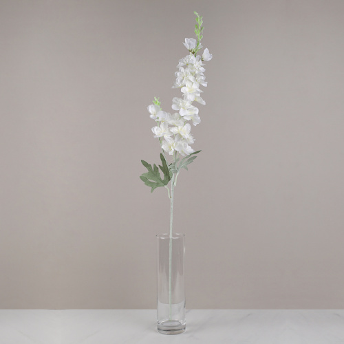 Цветок искусственный Дельфиниум белый 85 см / RF-1566 /уп 50/500/