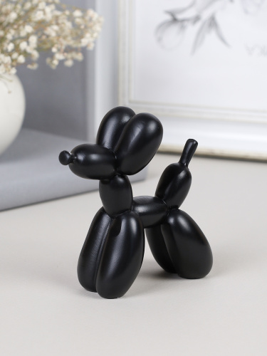 Статуэтка Собака 9х4х10 см шариковая / DG-002B /уп 18/черная