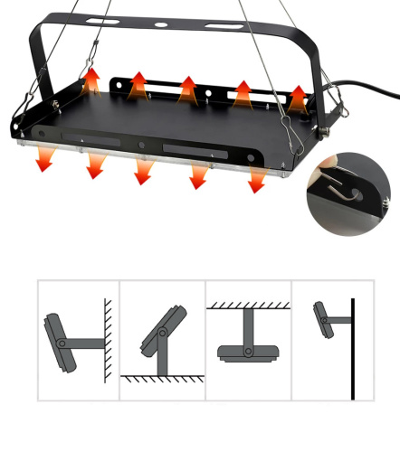 Светильник стационарный с подвесной системой,  200Вт.  / OH.200WP / уп 30/фитолампа