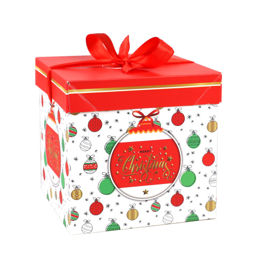 Коробка подарочная 15x15x15 см складная / A15-2 /уп 12/840/Новый год