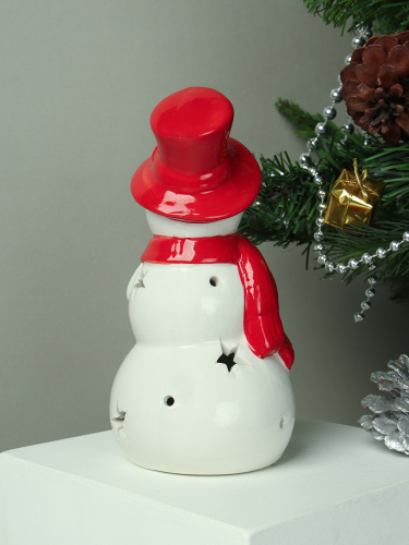 Фигурка Снеговик с подсветкой новогодний 15 см / FP23603 /уп 48/LED