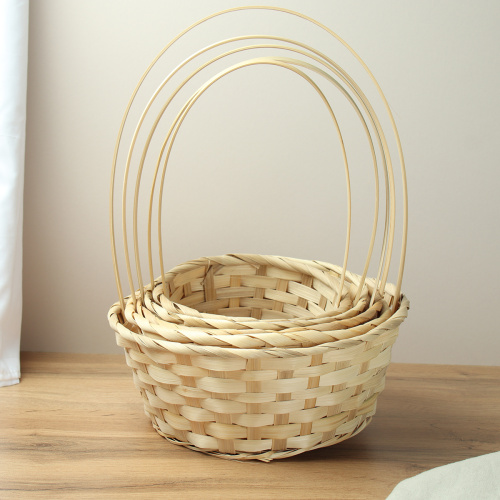 Корзина плетеная 5 штук набор / A-995 /уп 80/ручки отдельно