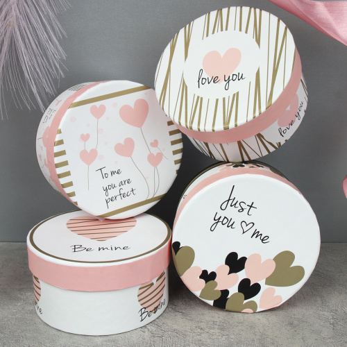 Коробка подарочная 10х10х5 см круглая / S139-SY501 /уп 12/216/микс