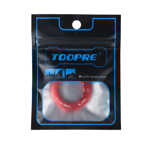 Крышка-фиксатор кассеты велосипеда. Размеры 35.4х35.4х7мм. TOOPRE CLC-01. Красный /уп 30/