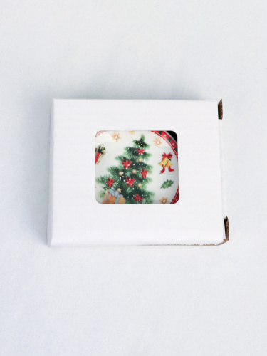 Подставка под чайный пакетик 2 штуки / HD-2501 /уп 48/ Новогодняя